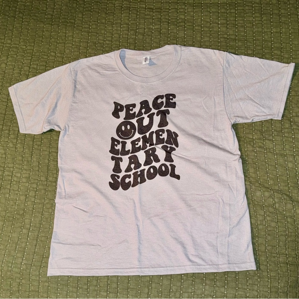 NWOT Peace Out Elementary School Shirt (Youth XL)